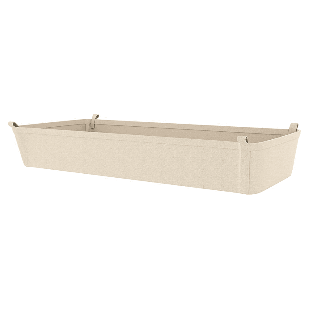 Conceal items and create a chic closet look with a Tan Finish canvas basket liner by Rev-A-Shelf.