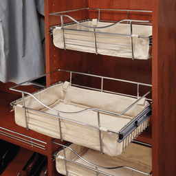 18" 3-Tier Closet Basket Cloth Liner, Tan - Alt Image 1