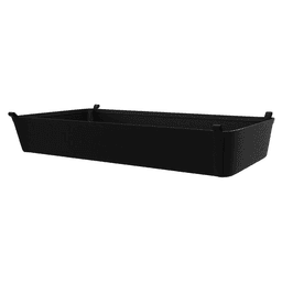 Black canvas closet basket liner fits securely in CB series baskets