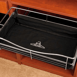 24" 1-Tier Closet Basket Cloth Liner, Black - Alt Image 1