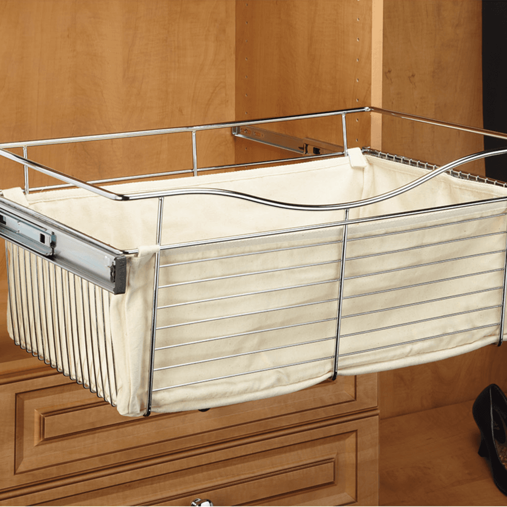 24" 1-Tier Closet Basket Cloth Liner, Tan - Alt Image 1