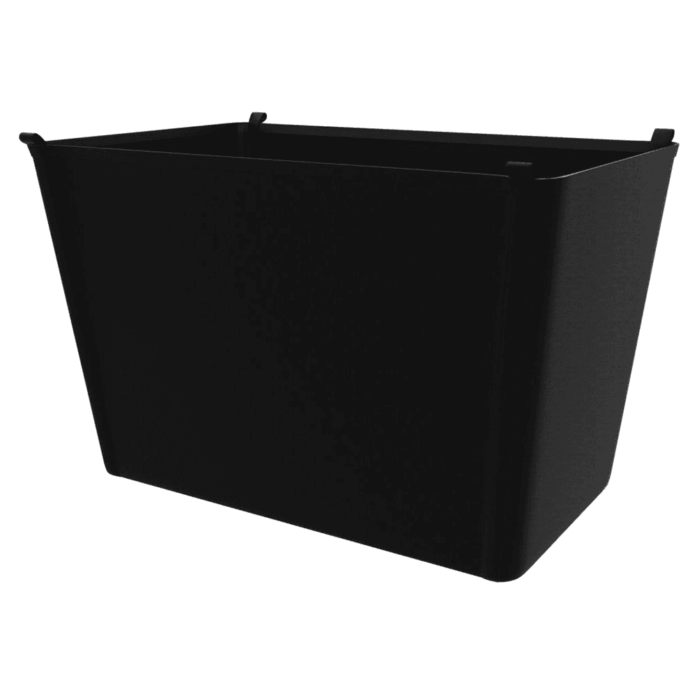 Black canvas basket liner for Rev-A-Shelf CB series baskets