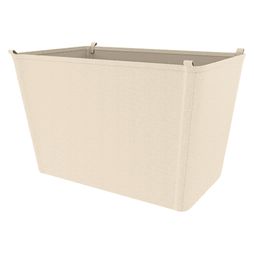 Canvas closet basket liner in Tan finish, fits securely in CB series baskets