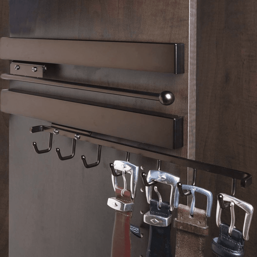 Luxurious finishes available to match Sidelines by Rev-A-Shelf's other accessories