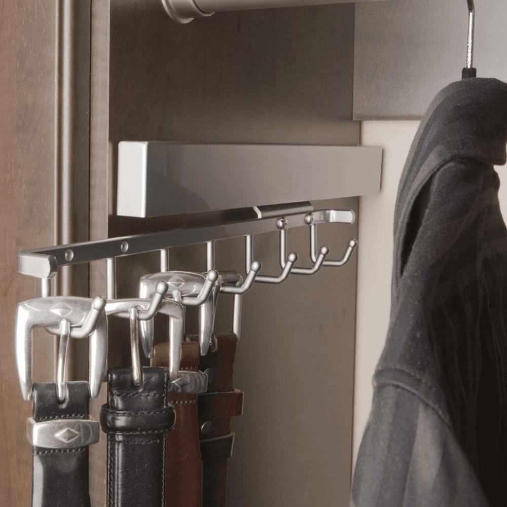 Luxurious Sidelines By Rev-A-Shelf Belt Rack with 7 Hooks