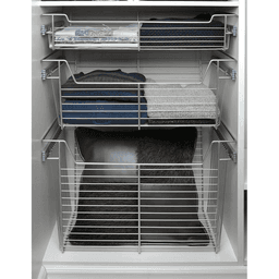 10-1/2" x 14" x 24" Pull-Out Steel Closet Basket, Matte Black Alt 2 - Image