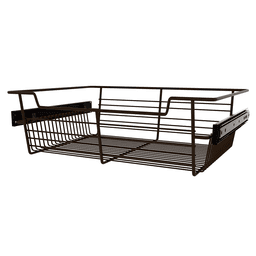Luxury Bronze Finish Closet Basket - 24" Wide Panels, 14" or Greater Depths