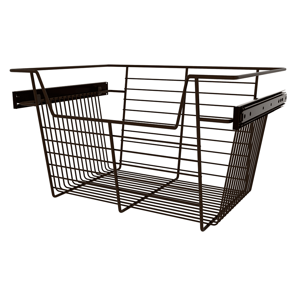Rev-A-Shelf Basket with Full-Extension Slides for Closet, Laundry & Pantry