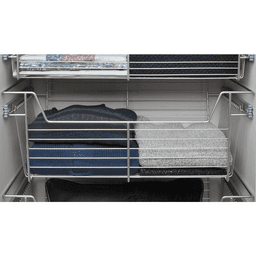 Satin Nickel Wire Closet Basket in 10" x 14" x 24" size by Rev-A-Shelf