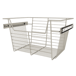 Full-Extension Ball-Bearing Slides for Rev-A-Shelf Satin Nickel Wire Closet Basket