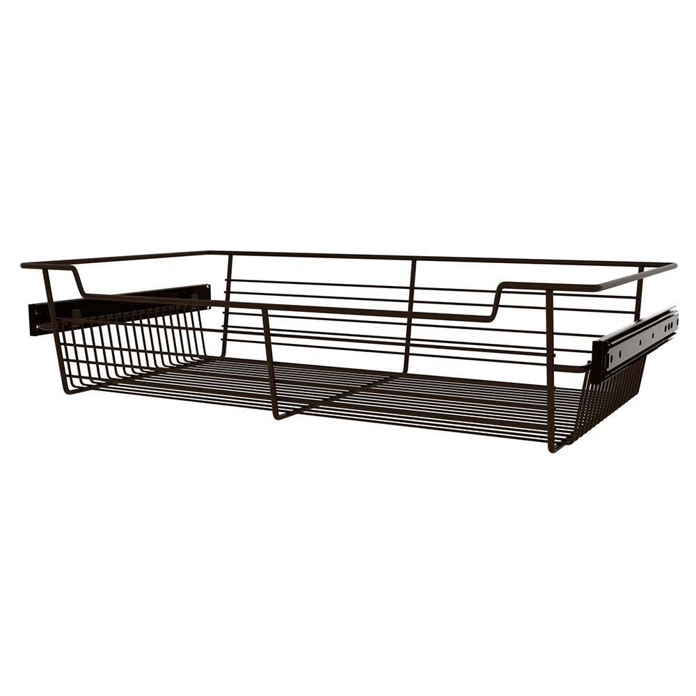 Full-Extension Ball-Bearing Slides - Rev-A-Shelf Bronze Closet Basket