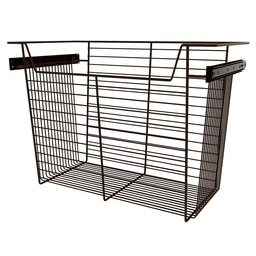 17" x 14" x 24" Wide Sidelines Pull-Out Basket - Bronze Finish