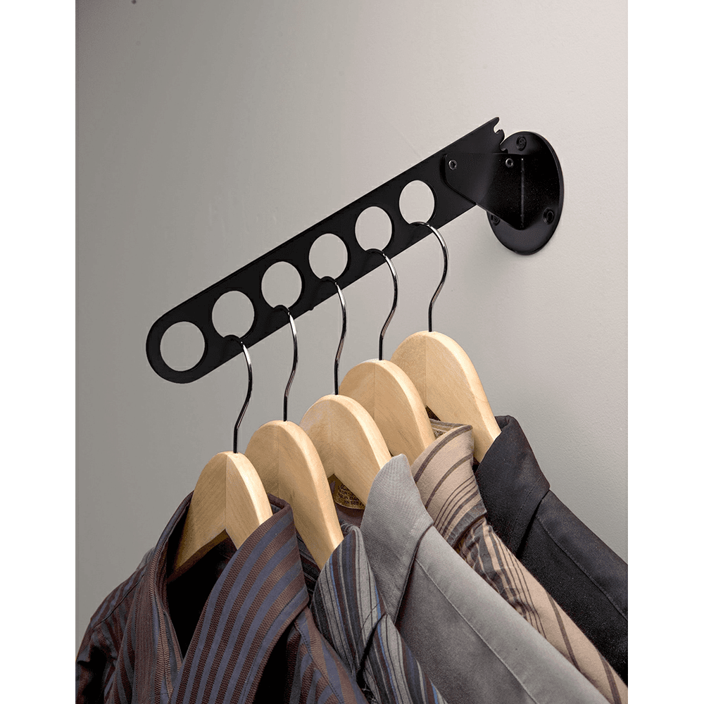 Sidelines Adjustable Laundry Valet Hook, Matte Black Finish Alt 1 - Image