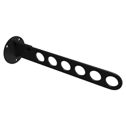 Sidelines Adjustable Laundry Valet Hook, Matte Black Finish Main - Image