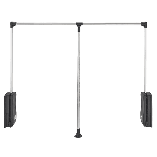 Adjustable Pull Down Closet Rod by Rev-A-Shelf, Chrome Finish
