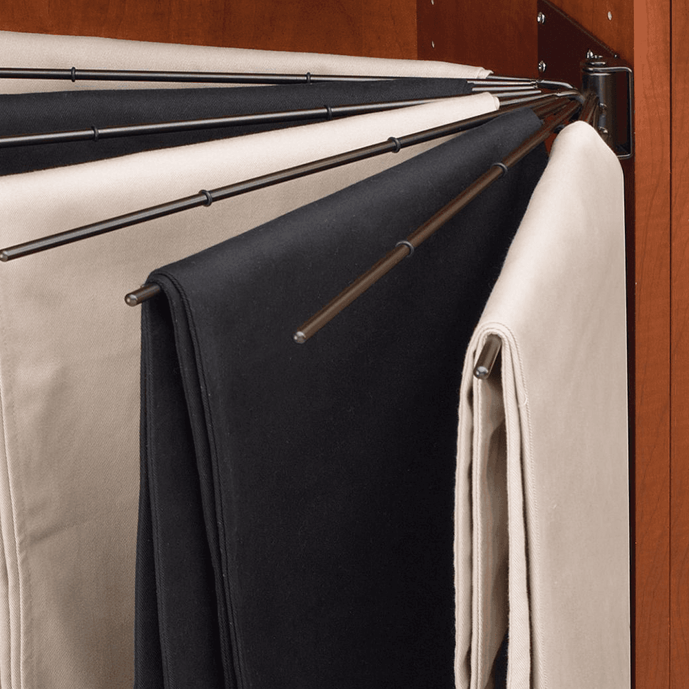 Rev-A-Shelf 16-1/8" Wire Fan Pant Rack, Chrome Plated Finish - Image 1