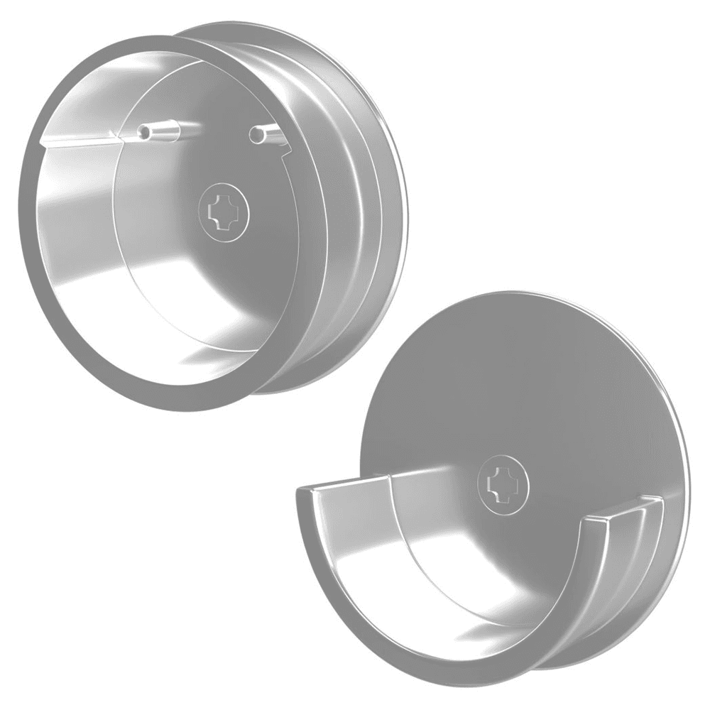 Dowel Mount 32mm Closet System Flange with 5mm Dowel Pins