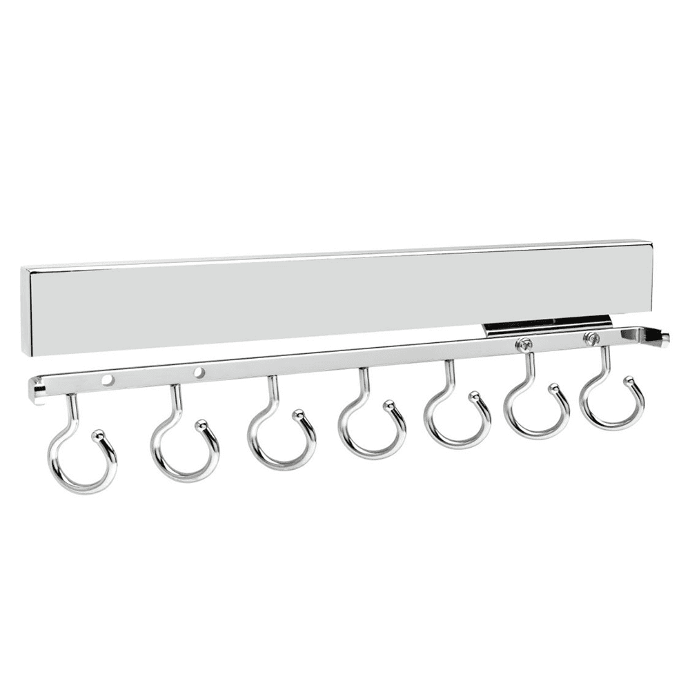 Deluxe Scarf Rack with Wide Loops and Full-Extension Slide