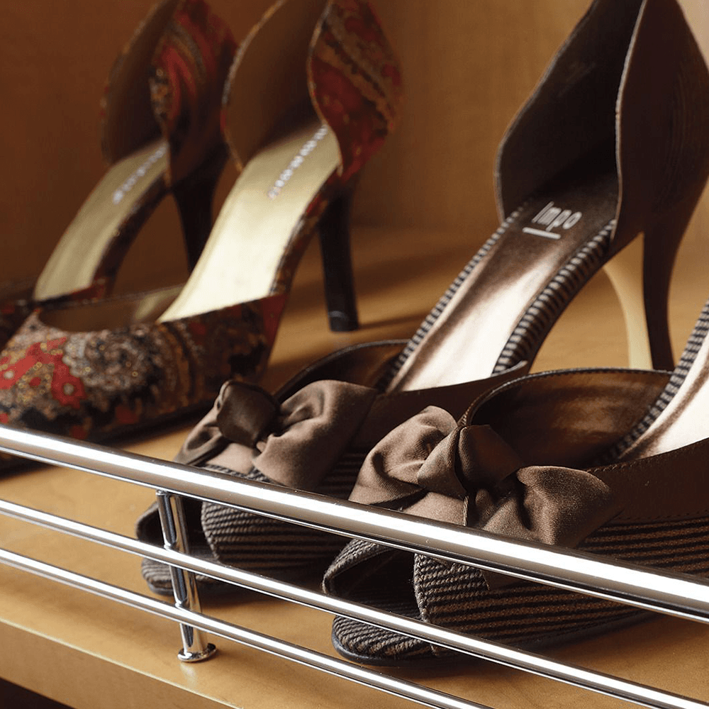 Rev-A-Shelf 29" Wire Shoe Rail in Oil-Rubbed Bronze Finish on Display
