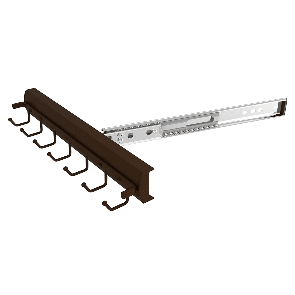 Rev-A-Shelf Sidelines Swivel Belt Rack in Satin Chrome Finish
