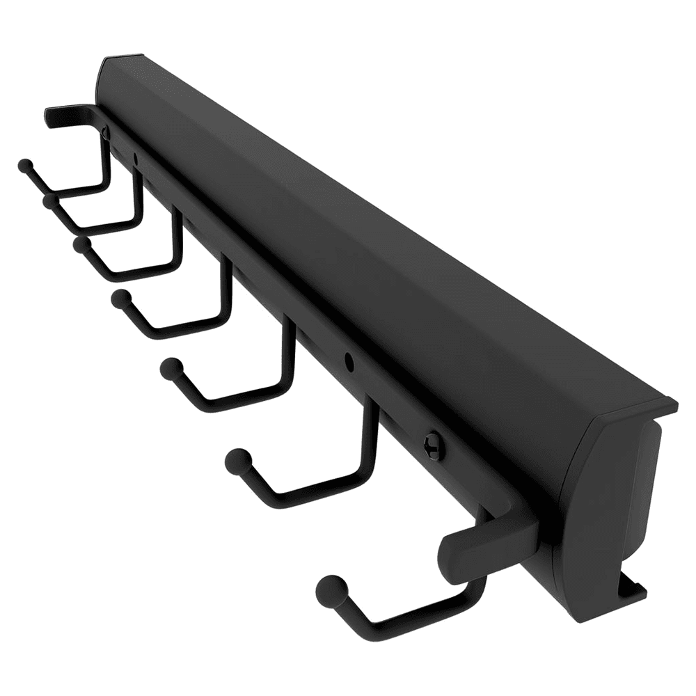 13-11/16" Sidelines Swivel Belt Rack, Matte Black Main - Image