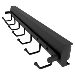 13-11/16" Sidelines Swivel Belt Rack, Matte Black Main - Image