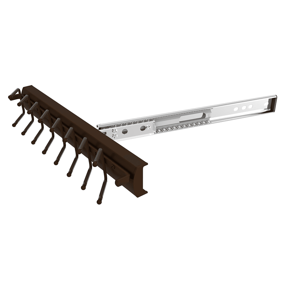 13-11/16" Sidelines Swivel Tie Rack, Matte Black Alt 1 - Image
