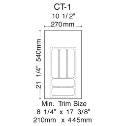 CT 17-1/2" Cutlery Tray, White - Alt Image 3