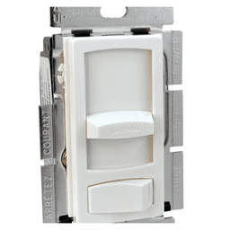 T320 Lutron Skylark Plastic Contour Dimmer, White - Captive Linear-Slide Dimmer