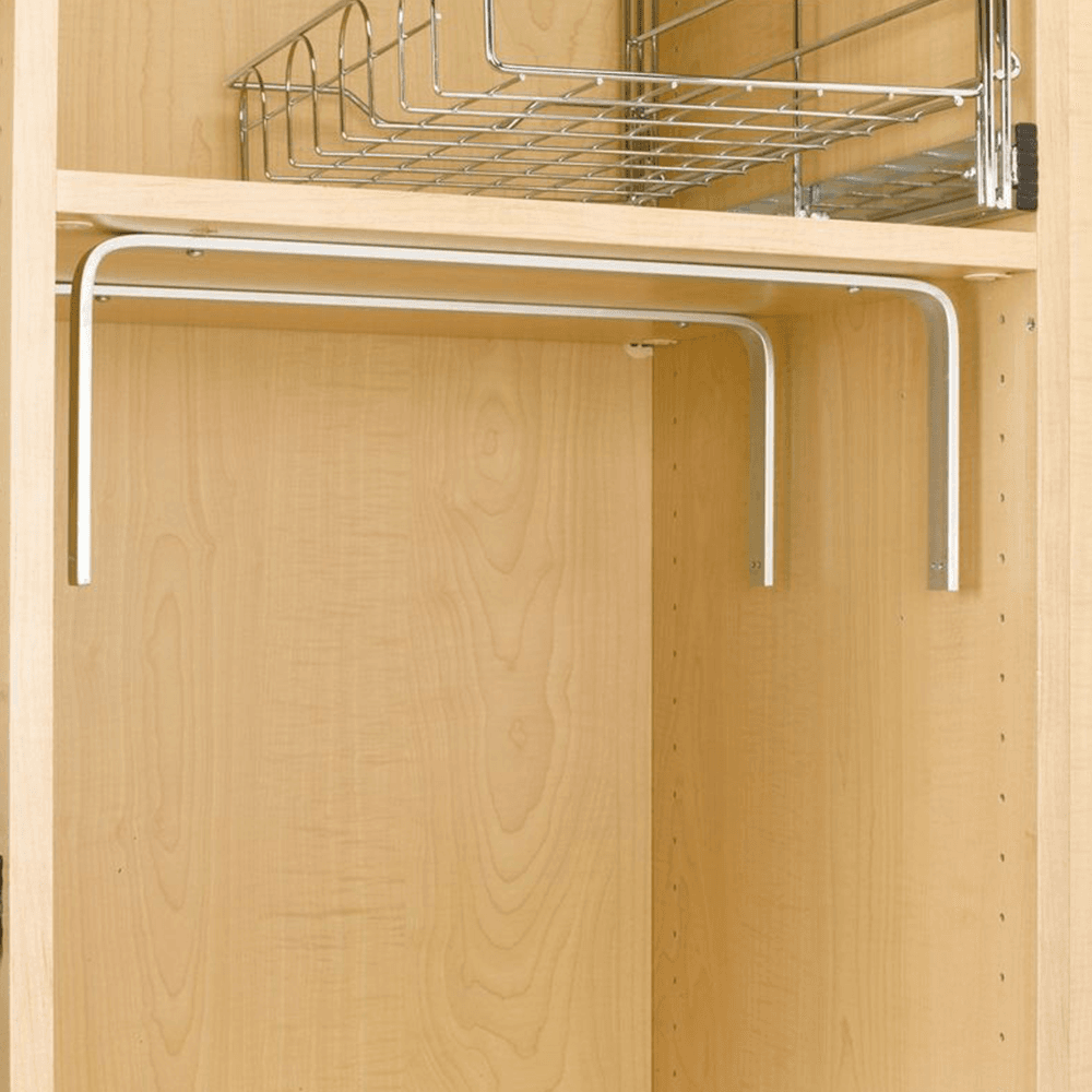 Rev-A-Shelf CB Series Closet Basket Top Mount Bracket Set - Anodized Aluminum Finish