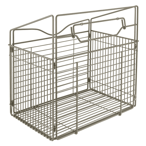 21" Wide Tilt-Out Wire Hamper Basket in Satin Nickel Finish by Rev-A-Shelf