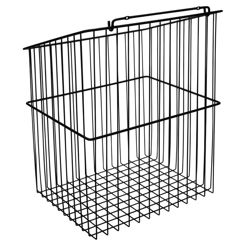 19-1/2" x 13-1/2" x 21" Wide Tilt-Out Wire Hamper, Matte Black Alt 1 - Image