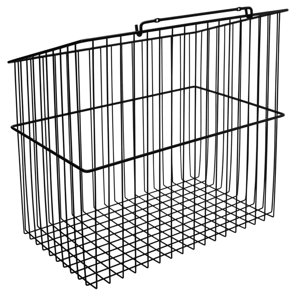 19-1/2" x 13-1/2" x 21" Wide Tilt-Out Wire Hamper, Matte Black Main - Image