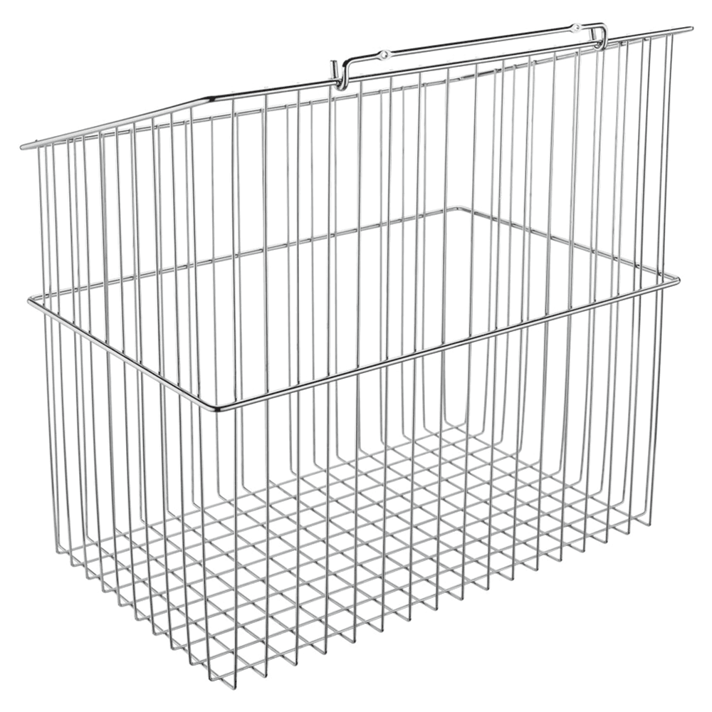 19-1/2" x 13-1/2" x 21" Wide Tilt-Out Wire Hamper, Satin Nickel Main - Image