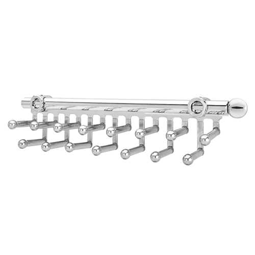 Rev-A-Shelf Tie/Scarf Organizer - Image of Chrome Finish Organizer Partially Extended
