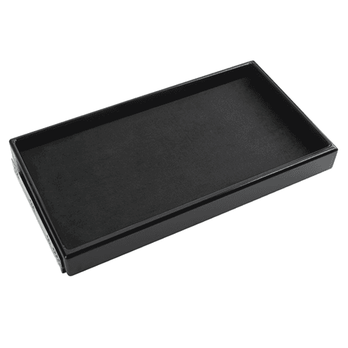 Black Finish Jewelry Organizer with Soft-Close Undermount Slides and Drawer Head Mounting Capability