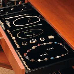 Rev-A-Shelf Jewelry Organizer with Soft Velvet Bottom and Wood Construction