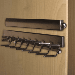 Rev-A-Shelf Sidelines Pop-Out Valet Rod in Satin Nickel Finish - One Touch Mechanism