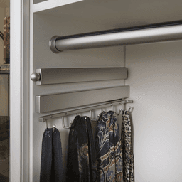 Satin Nickel Finish Closet Rod - Fits panel depths of 12" or greater