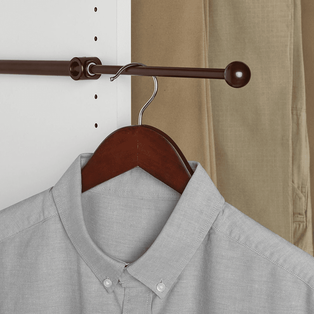 Satin Nickel Finish Designer Valet Rod by Rev-A-Shelf - Closet Storage Solution