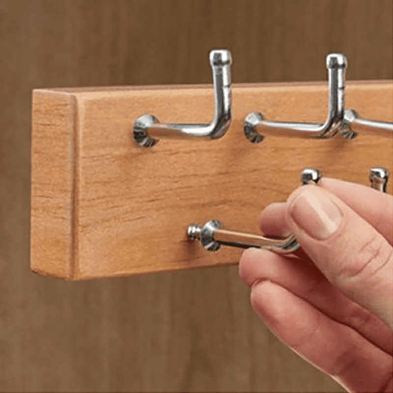 Full-Extension Slides - Holds up to 11 Belts - Rev-A-Shelf Belt Rack in Natural Finish
