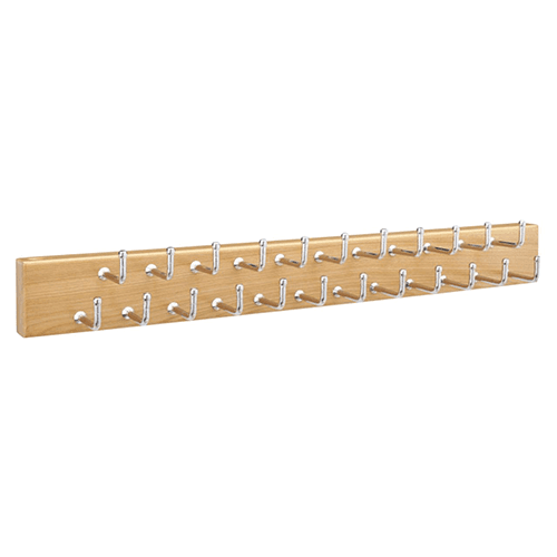 20" Pull-Out Belt Rack in Natural Finish for Organizing Belts and Scarves