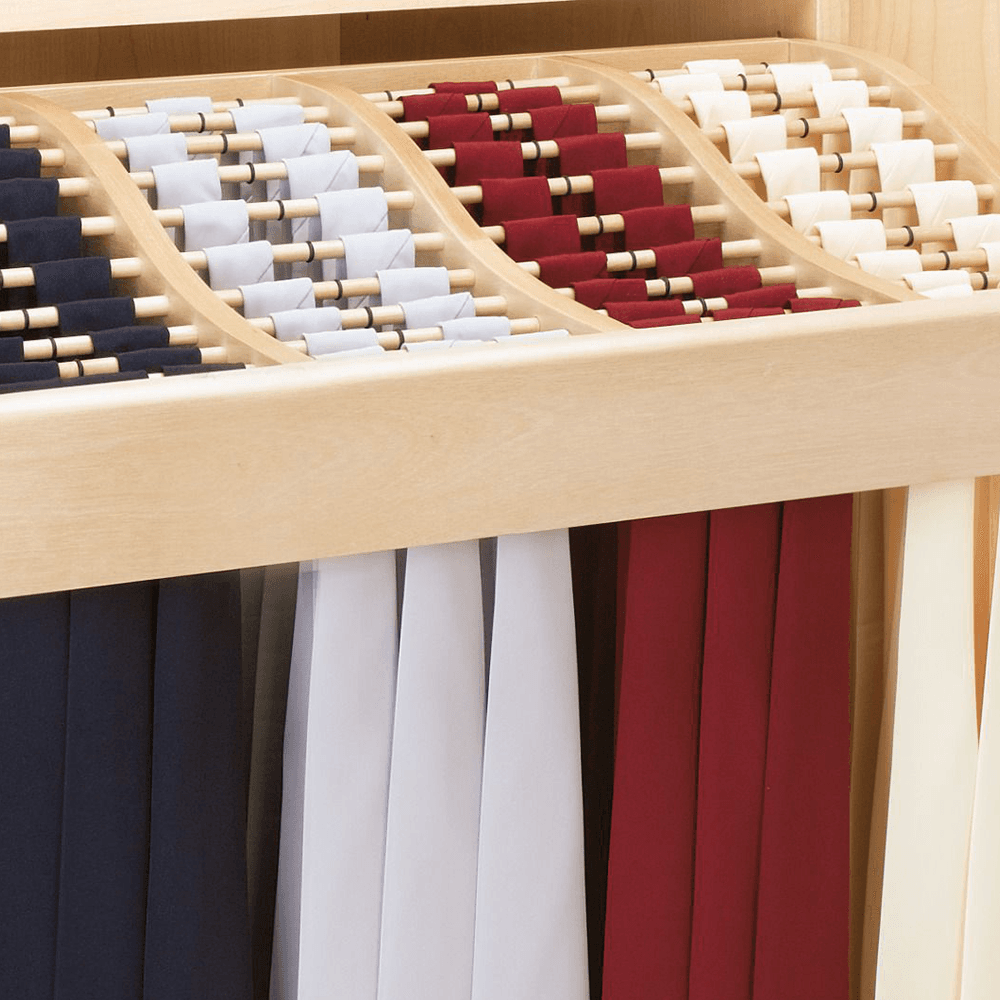Rev-A-Shelf Tie Rack with Natural Finish