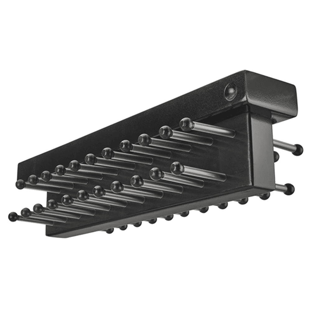 Rev-A-Shelf 14" Slide-Out Maple Tie Butler, Black Finish - Closet Accessory