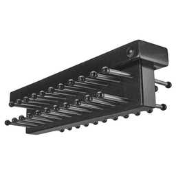 Rev-A-Shelf 14" Slide-Out Maple Tie Butler, Black Finish - Closet Accessory