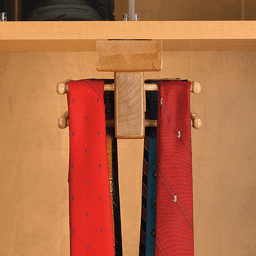 Solid Wood Tie Organizer with Ball-Bearing Slides