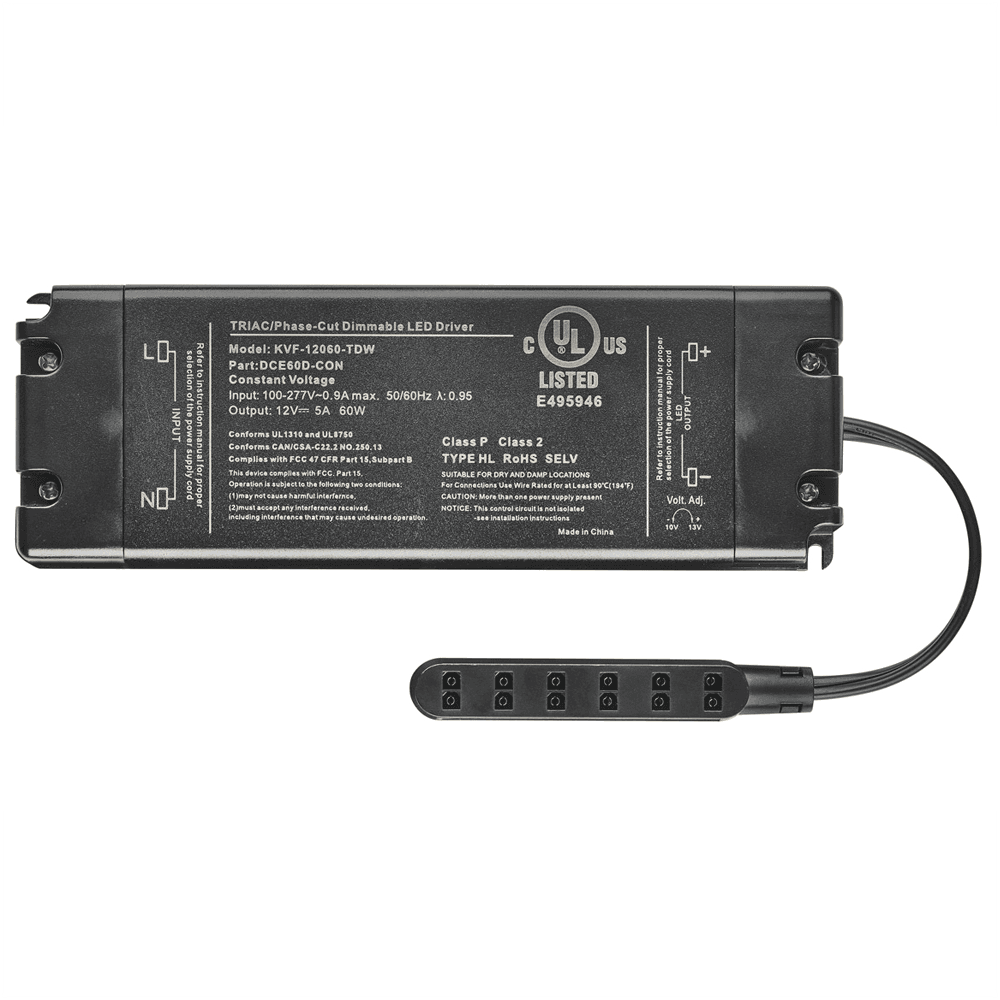 Dimmable Electronic Power Supply for Tresco 12V DC LED Fixtures - 60W Capacity