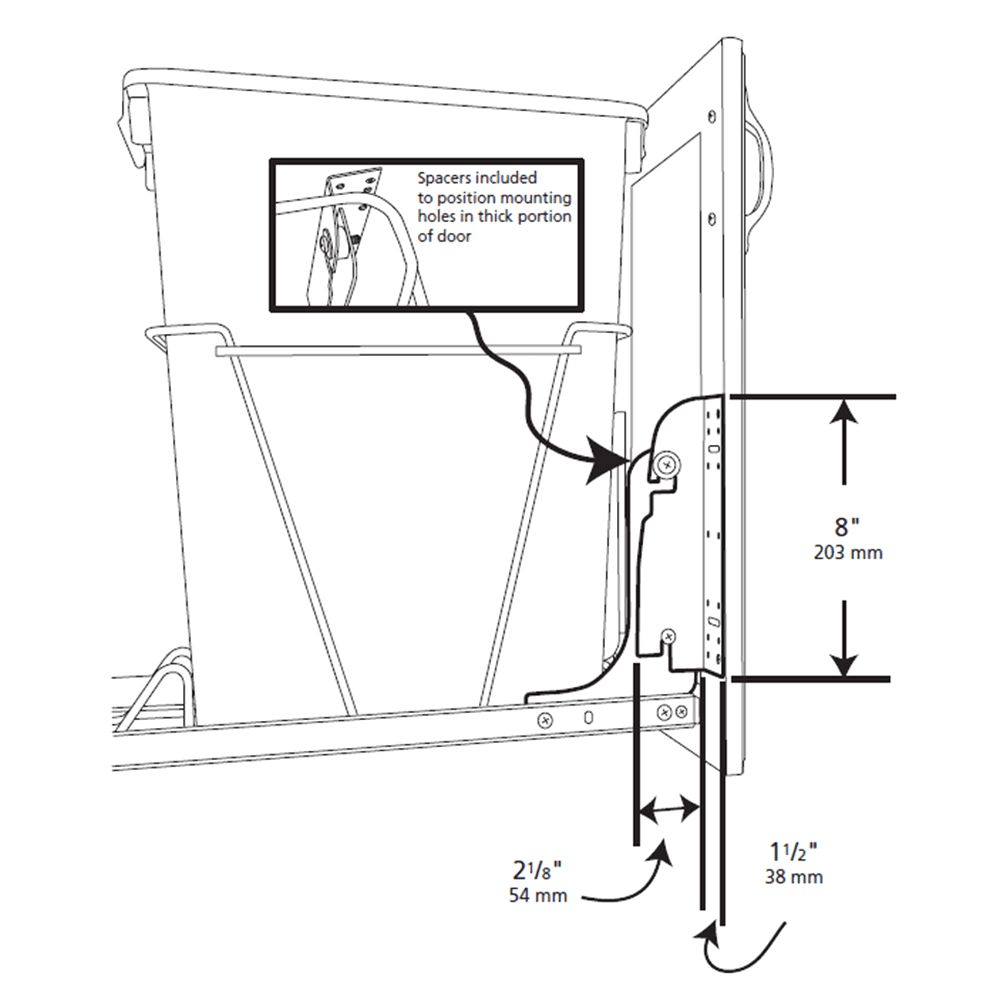 Door-Mount Kit for Waste Containers - Alt Image 3