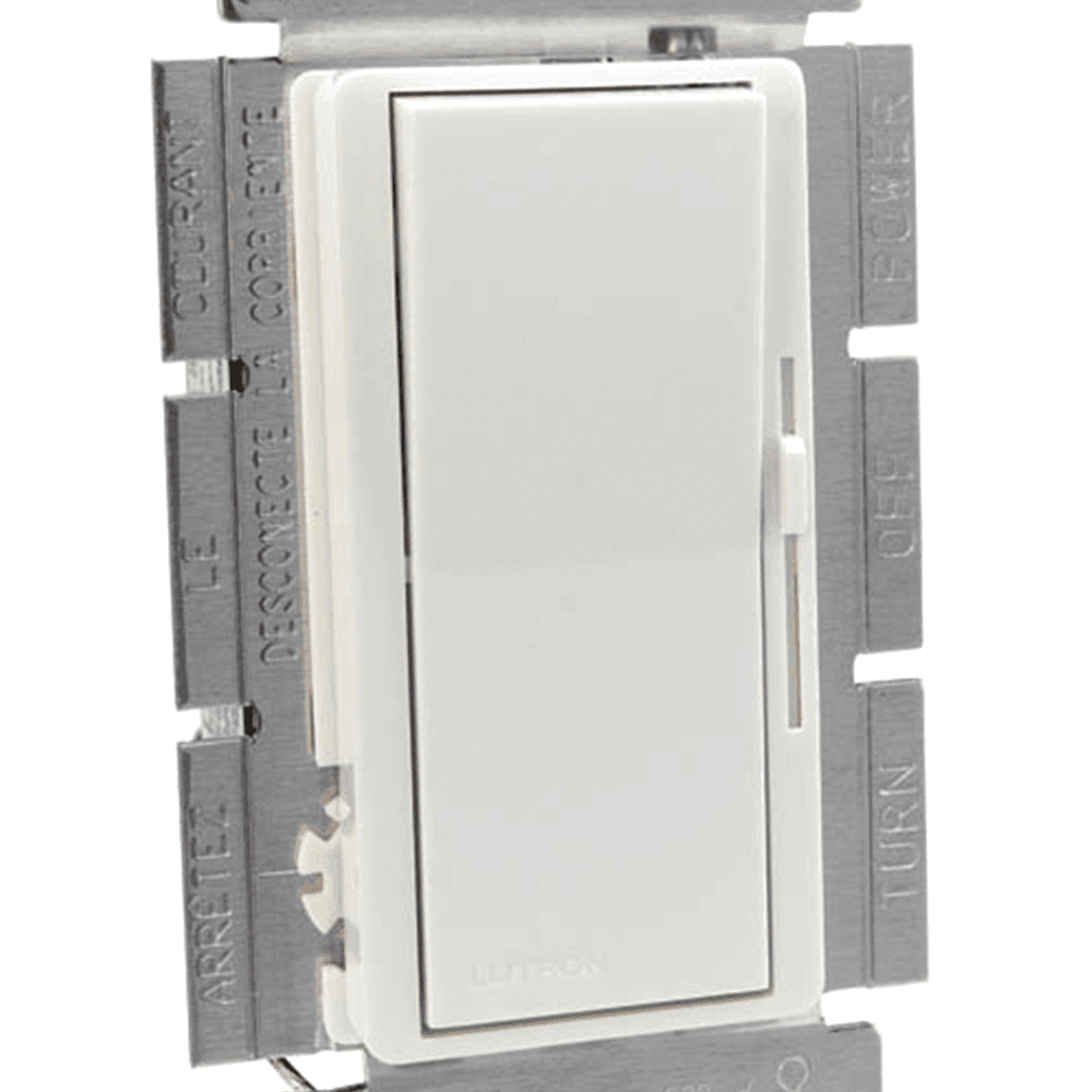 Advanced Dimming Circuitry with Low-End Adjustment Dial for Tresco Lighting's Lutron Diva T321 Wall Dimmer, White