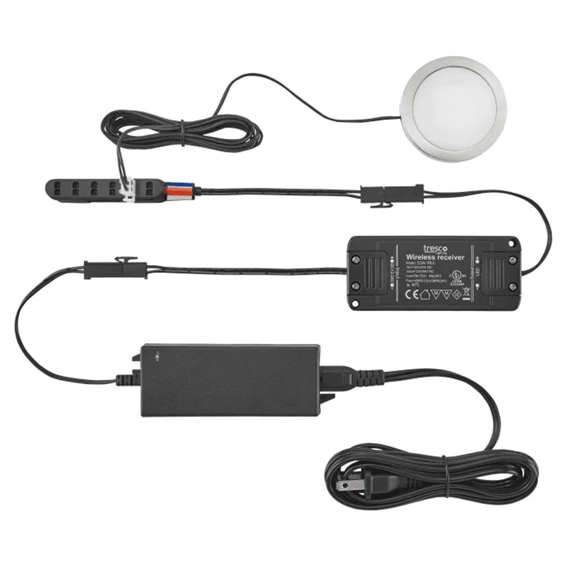 12/24VDC 60W/96W EquiLine FREEDiM Series Receiver/Wireless Touch Dimmer, Nickel Alt 1 - Image